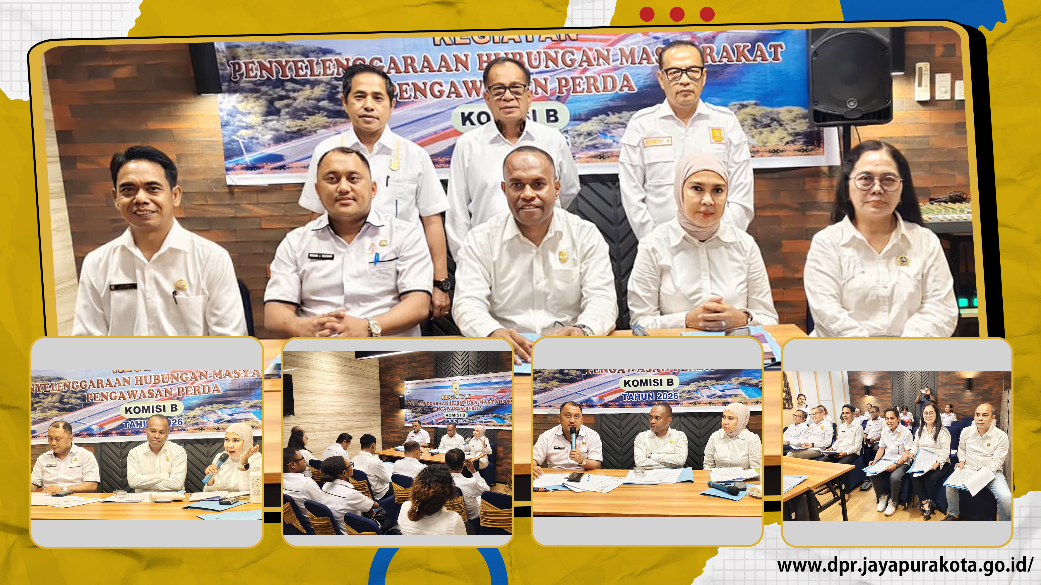 RAPAT DENGAR PENDAPAT (RDP) dilakukan Komisi B bersama Dinas Pariwisata Kota Jayapura
